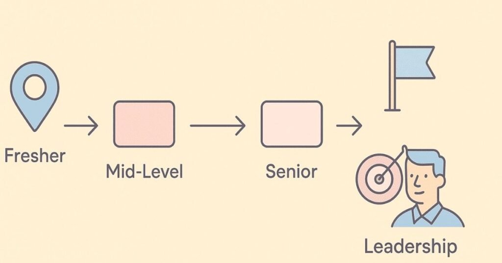 Career growth roadmap for experience-level HR questions
