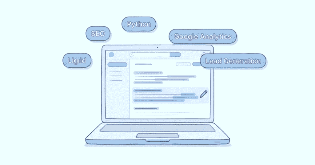 Illustration showing how to extract keywords from job descriptions for optimizing a LinkedIn headline.