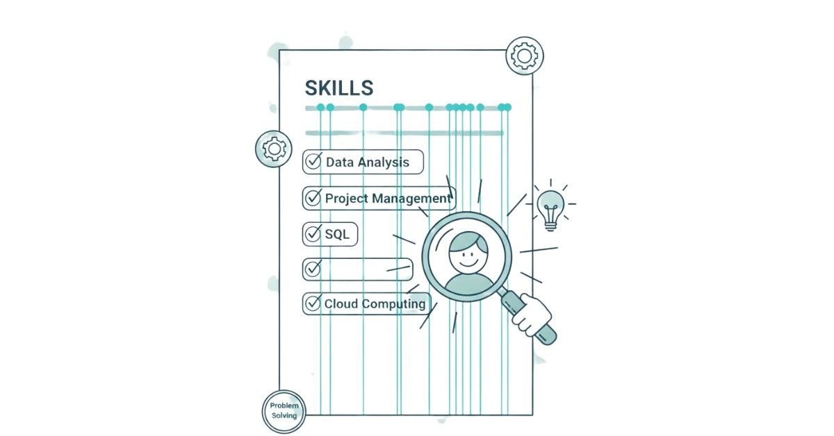 • Hero banner showing importance of resume skills section for ATS and recruiter visibility.