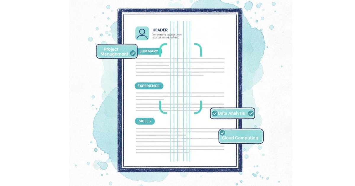 Hero banner showing ATS-friendly resume structure with clear section organization.