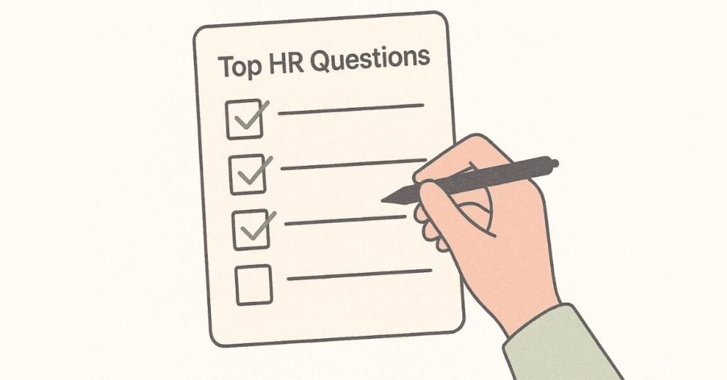 Checklist of top HR interview questions