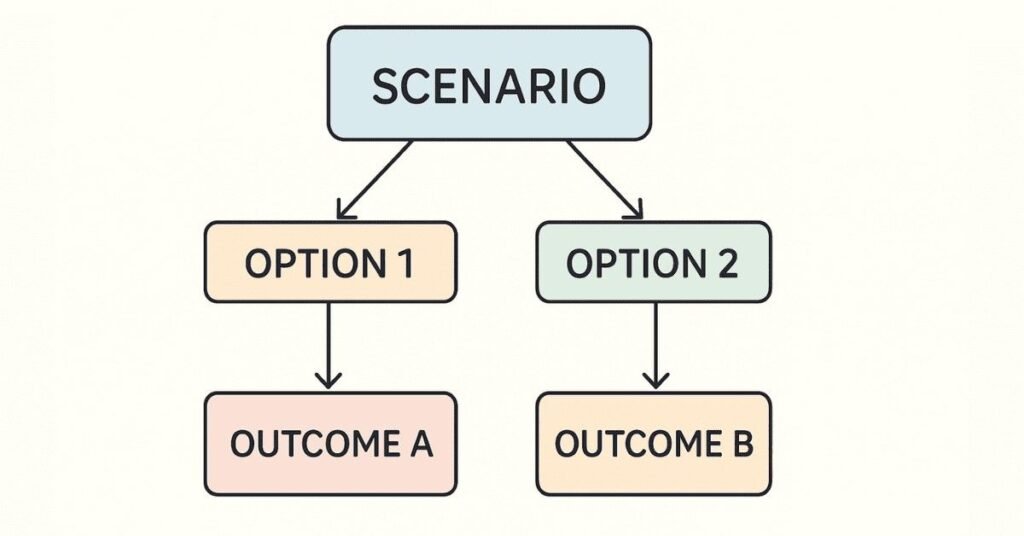 Situational interview question flowchart