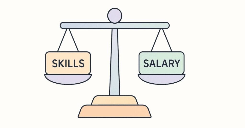 Visual showing skills vs salary expectations