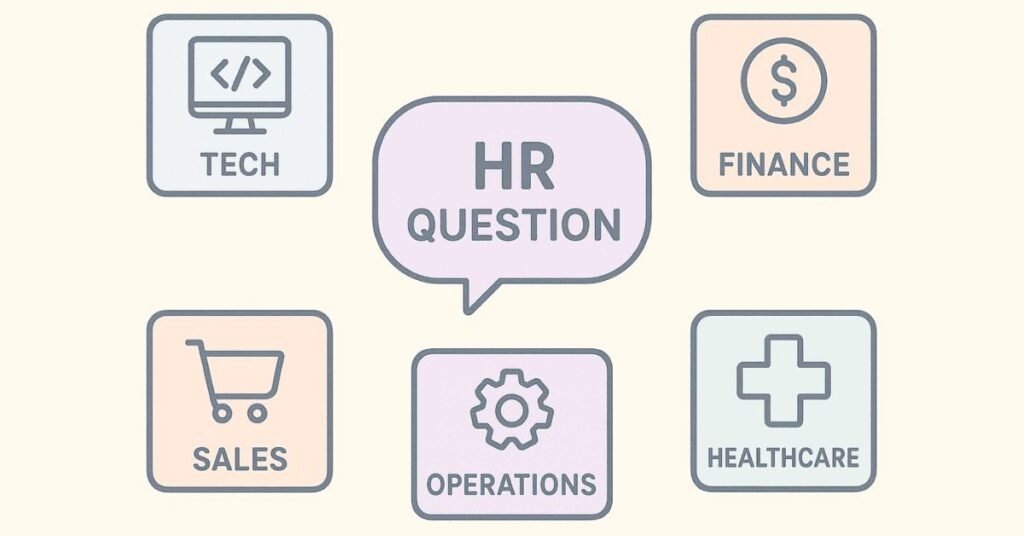 Industry-specific HR interview categories illustration