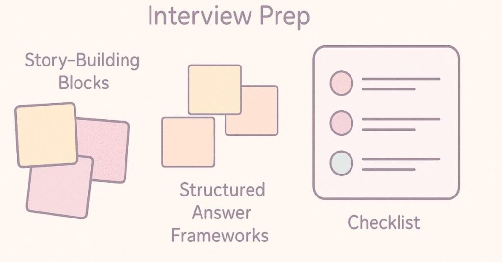 One-week-before interview story development checklist