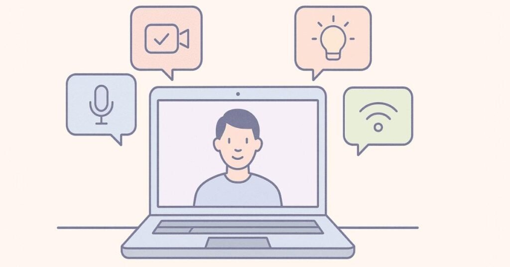 Technical setup checklist for HR interviews