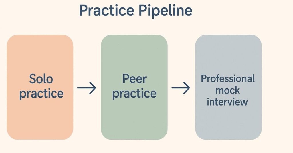 Interview practice stages visual