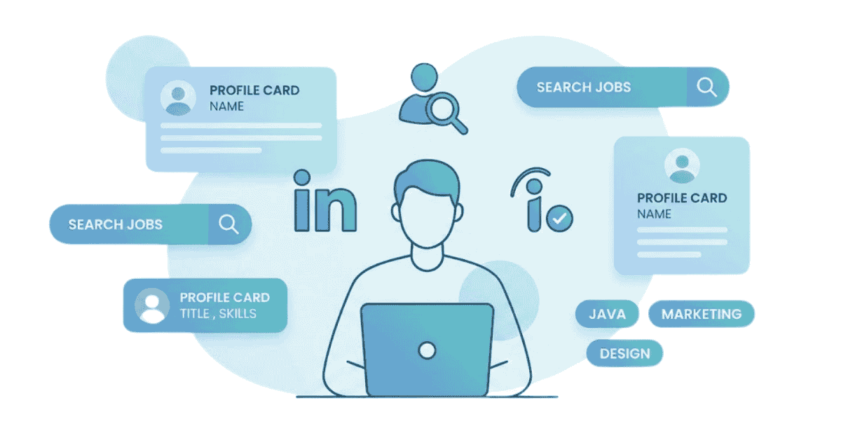 Hero image showing job portals LinkedIn, Naukri, and Indeed for job seeker optimization guide.