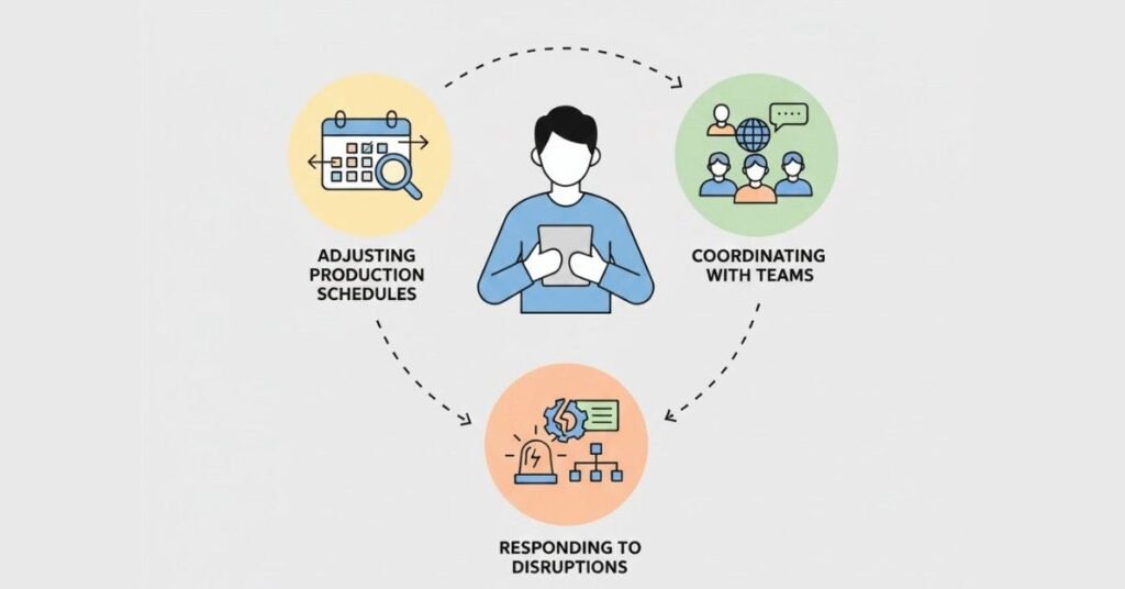 Daily work of a production planner