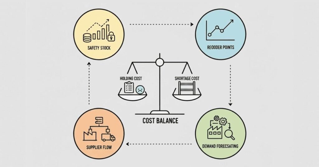 Inventory optimization and supplier management responsibilities