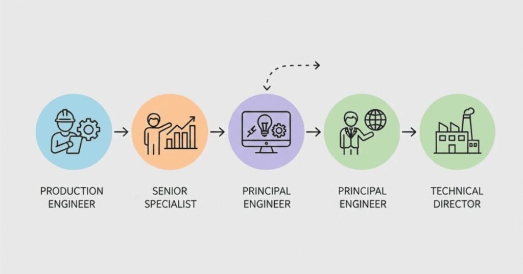Senior production engineer career growth path