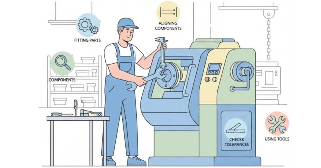 Daily work of a mechanical fitter