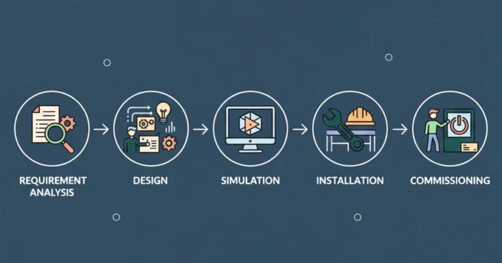 Robotics automation design and implementation phases