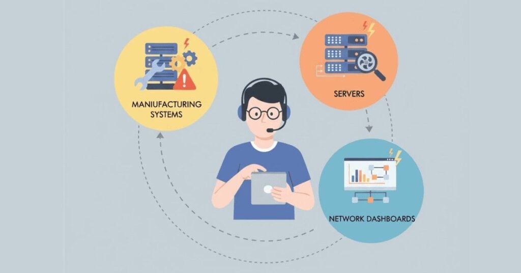 Daily work of a manufacturing IT specialist