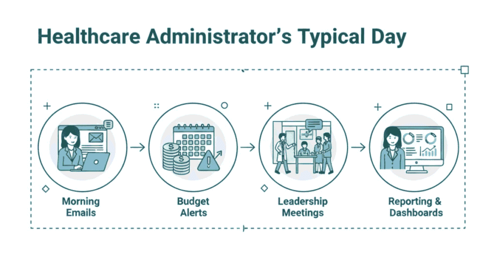 Daily responsibilities of a healthcare administrator in hospitals
