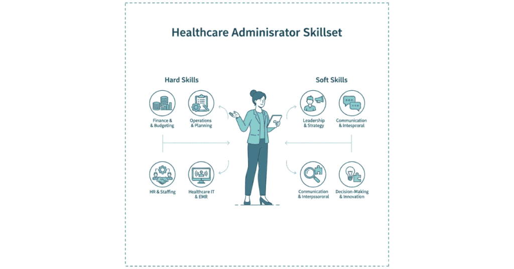 Skills required for healthcare administrator jobs