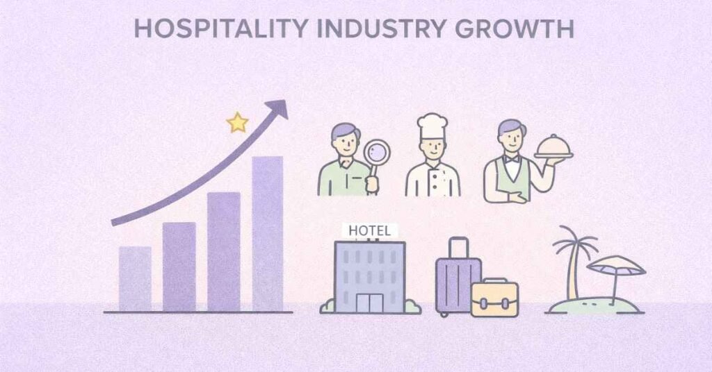 Hospitality industry job growth and opportunities visual