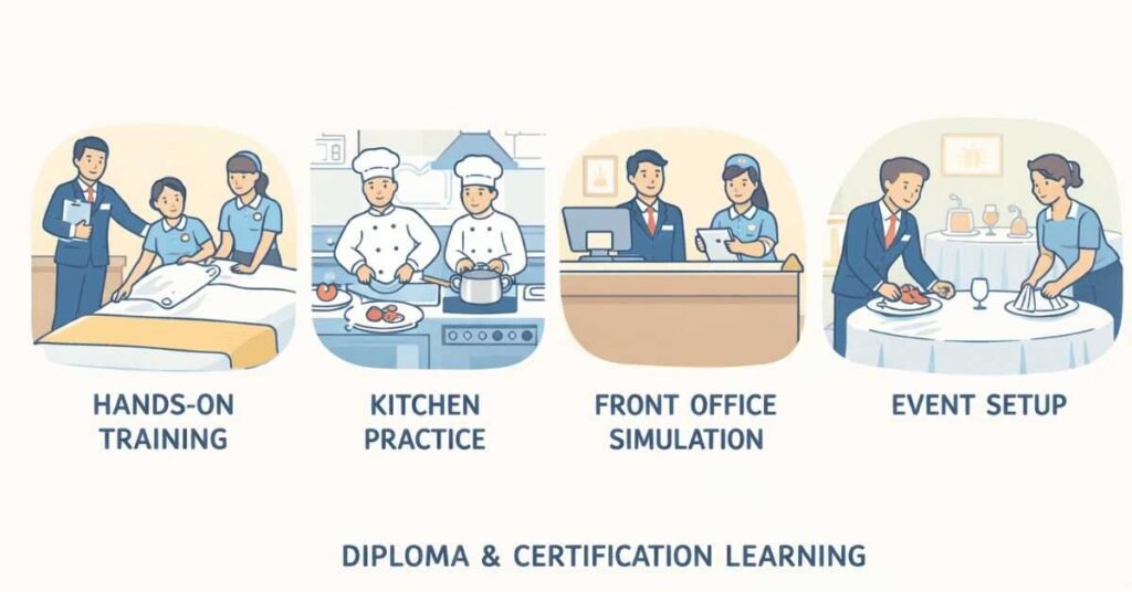 Diploma and certification programs in hospitality