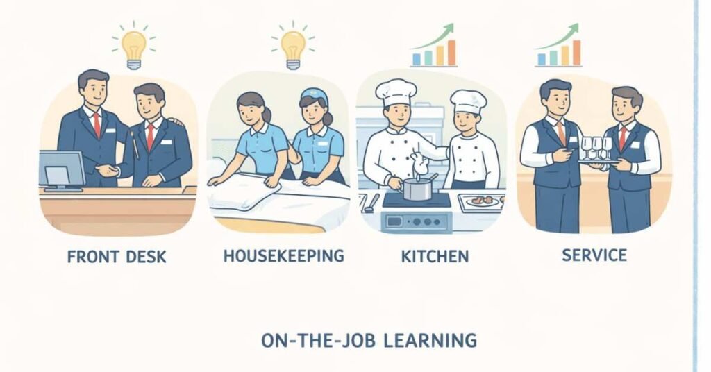 On the job training in hospitality careers