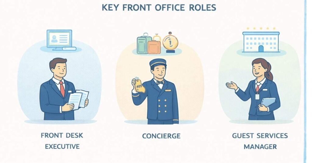 Front office and guest services roles illustration