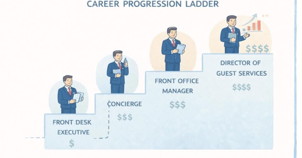 Front office career growth and salary progression