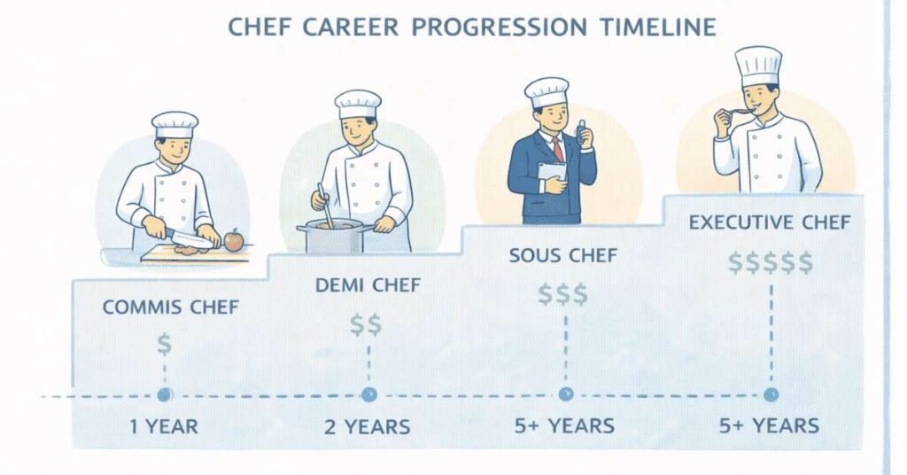 Chef career salary progression and growth