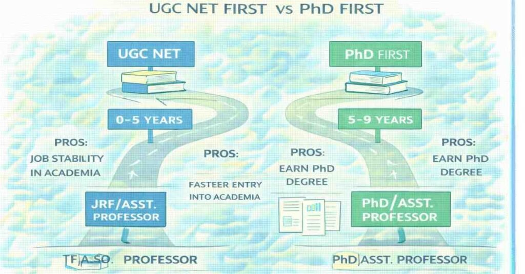 UGC NET vs PhD career pathway for professors