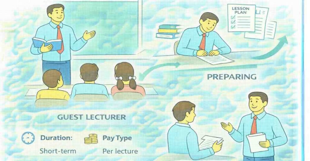 Guest lecturer responsibilities and teaching experience