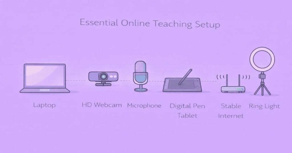 Online teaching equipment and tech setup