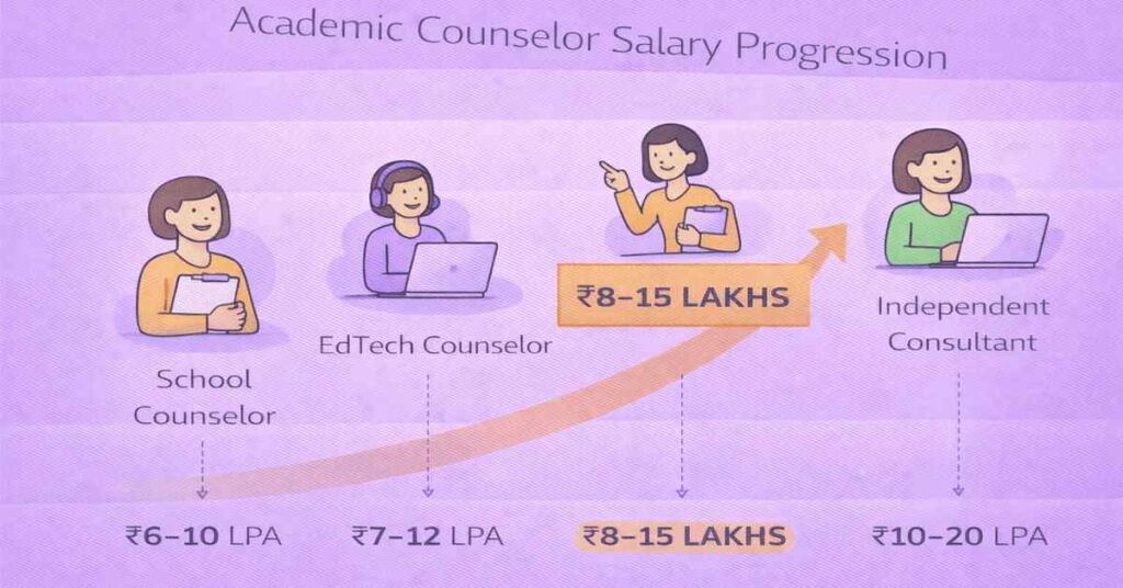 Academic counselor salary and career growth in India