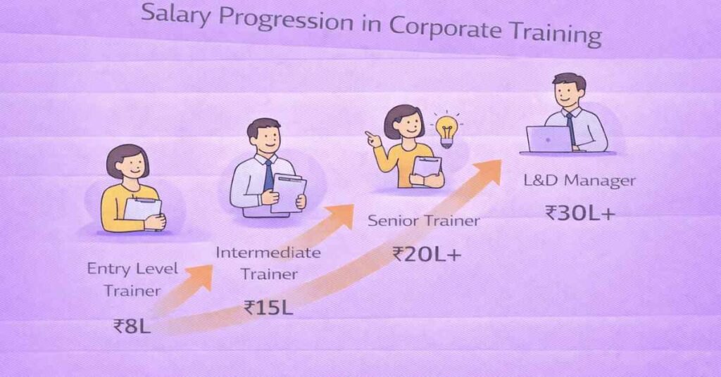 Corporate trainer salary in India ₹8–30 lakhs