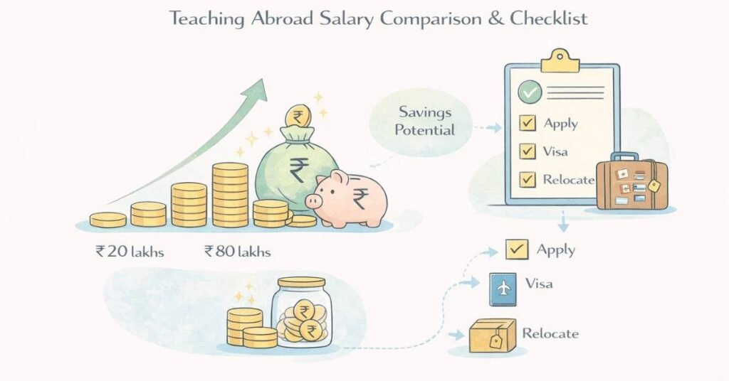 Teaching abroad salary and application process for Indians