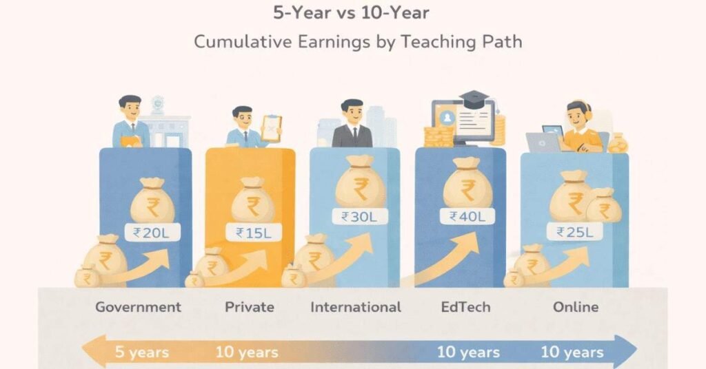Teaching career earnings comparison