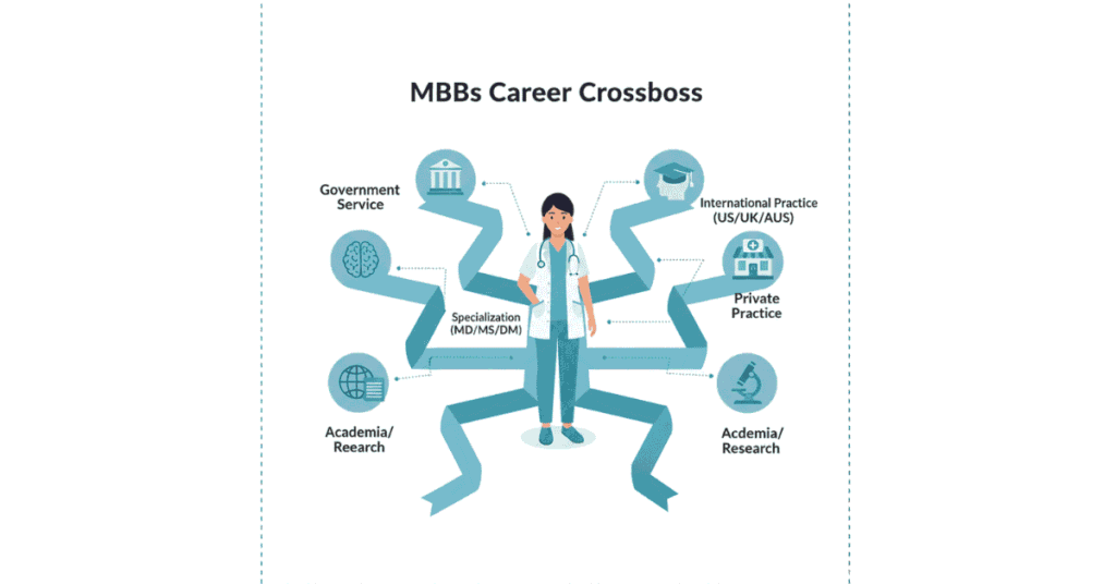 MBBS career options after graduation including specialization and private practice