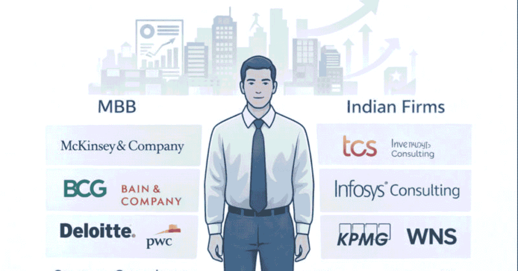 Top consulting firms in India including MBB Big 4 and boutique firms