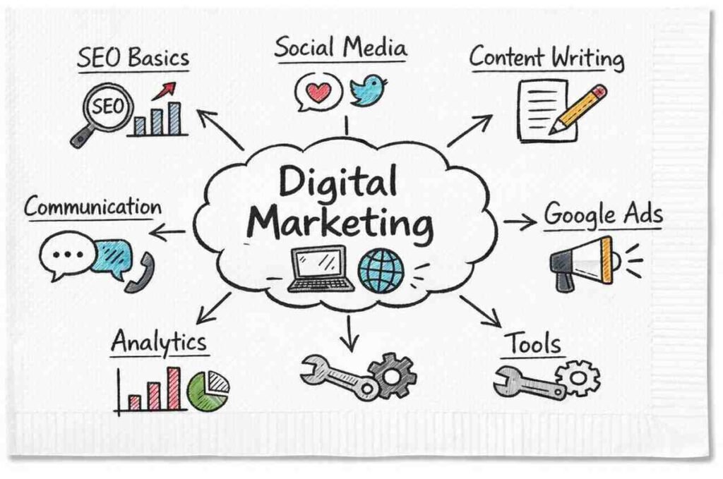 Digital marketing skills diagram