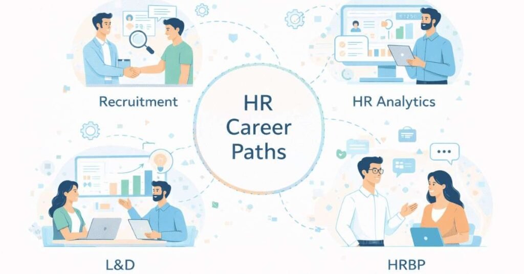 HR career ecosystem showing multiple specializations