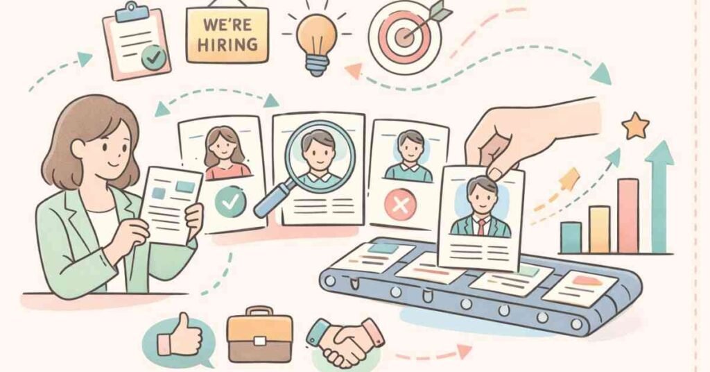 Recruiter hiring multiple candidates