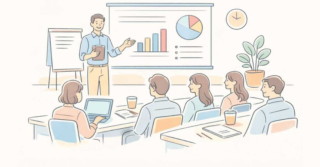 Facilitator conducting training