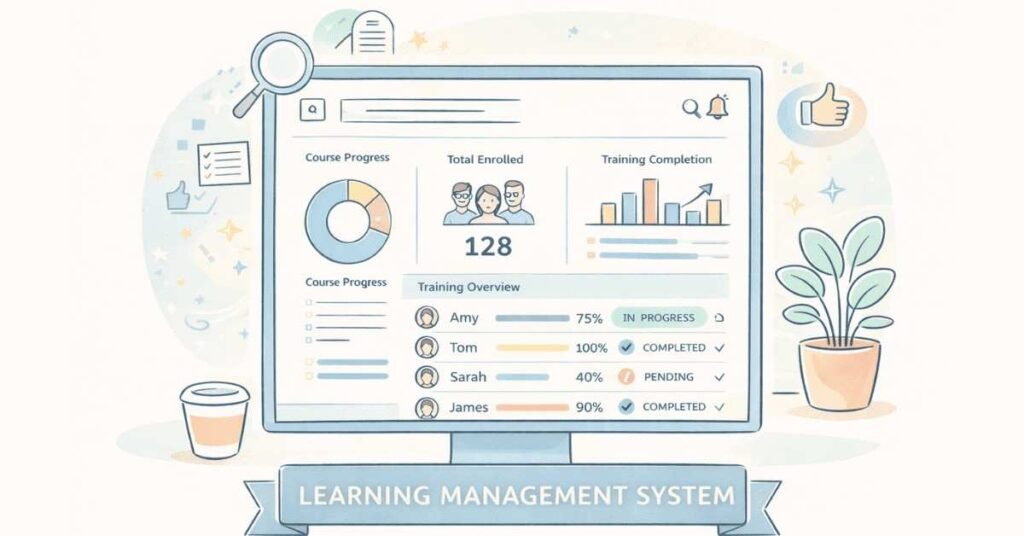 LMS dashboard interface