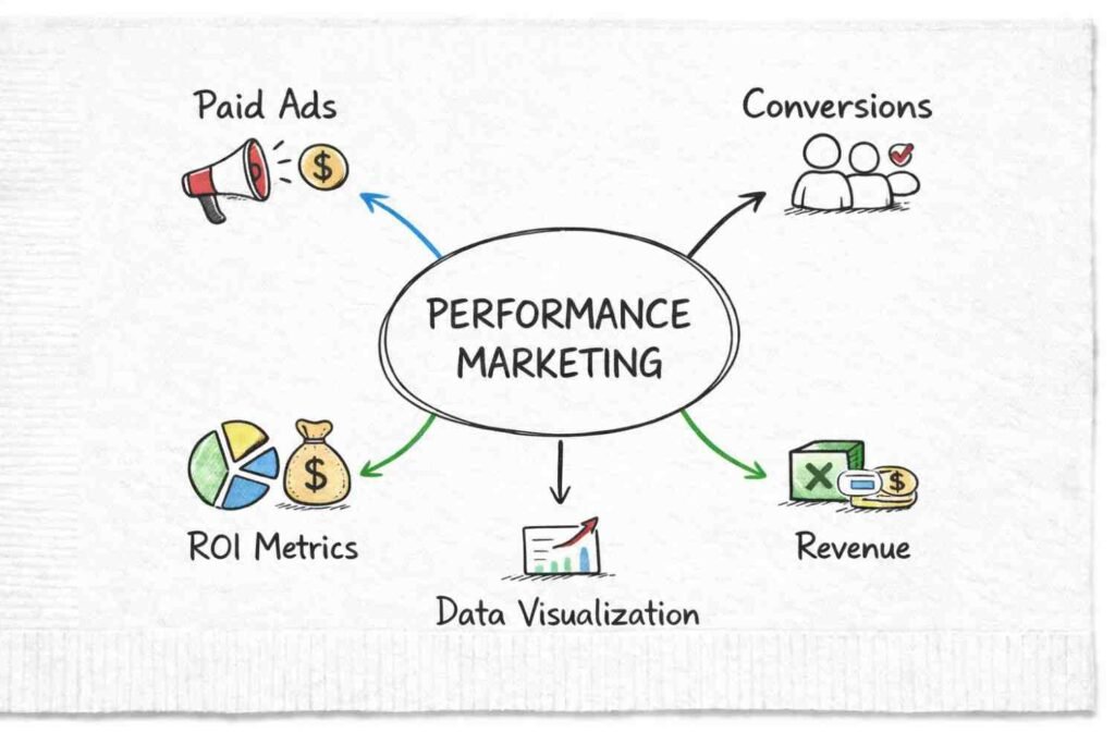 Performance marketing ROI diagram
