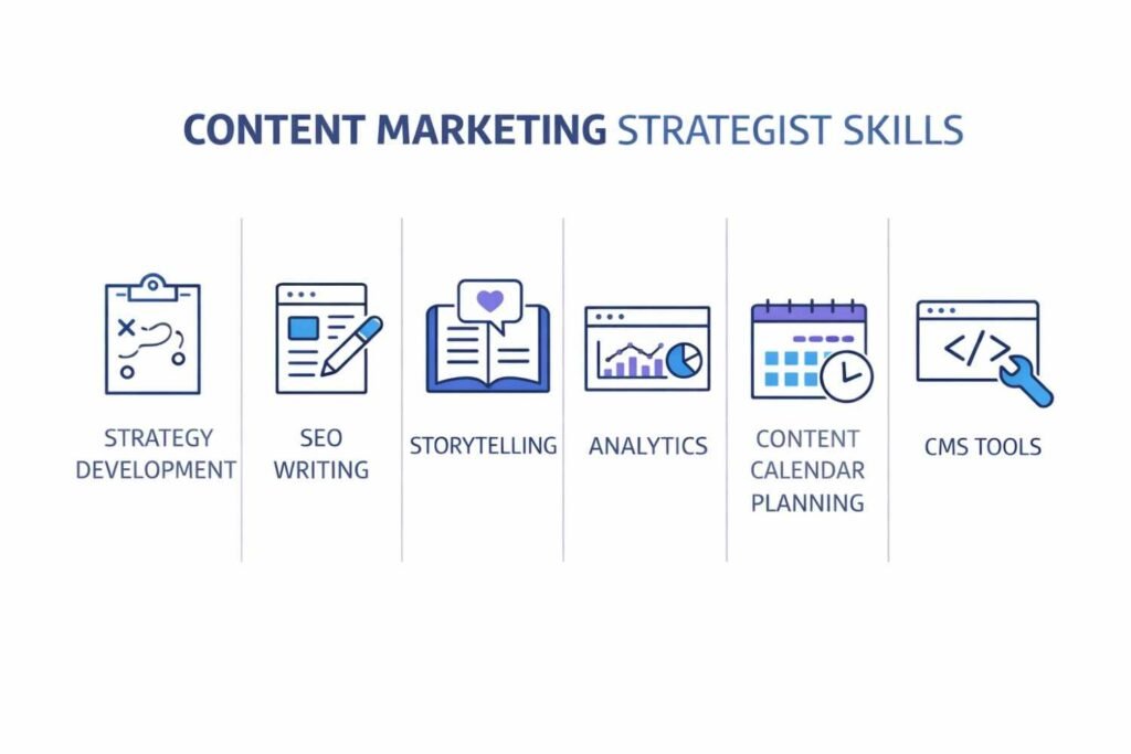 Skills required for content marketing strategist