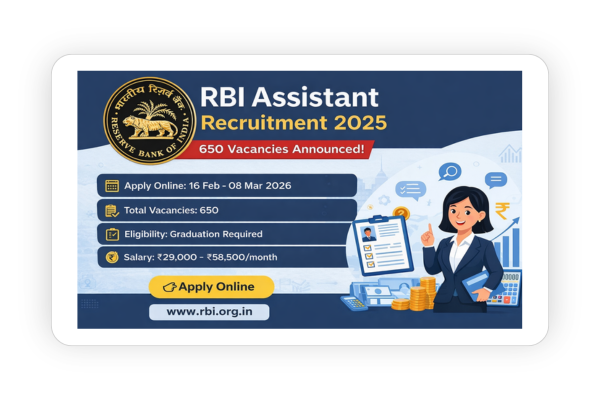 RBI Assistant Recruitment 2025 – Complete Notification, Eligibility, Exam Pattern & Salary