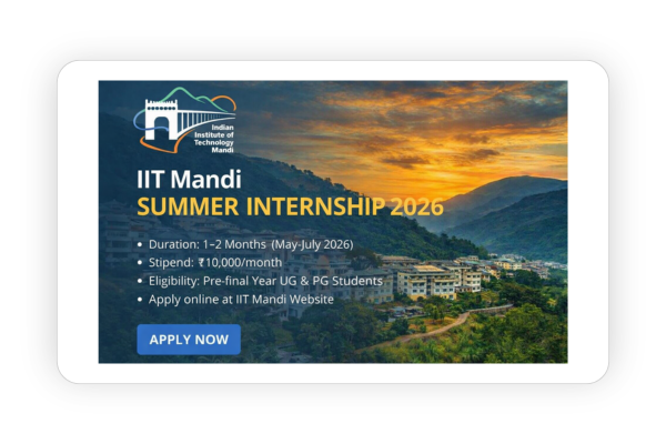 IIT Mandi Summer Internship 2026 – Complete Details, Eligibility & Apply Link