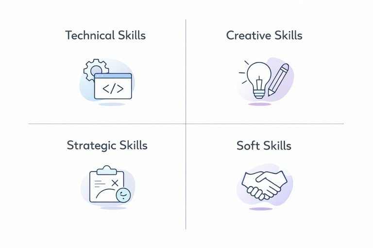 Technical vs Creative vs Strategic vs Soft Skills comparison