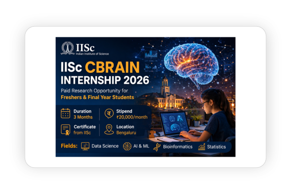 IISC Cbrain internship 2026 flm poster