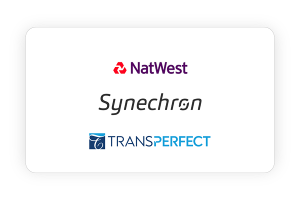 Natwest, Synechrsn and Transperfect flm poster