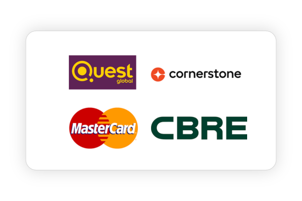 Quest global, Mastercard, Cornerstone and CBRE flm poster