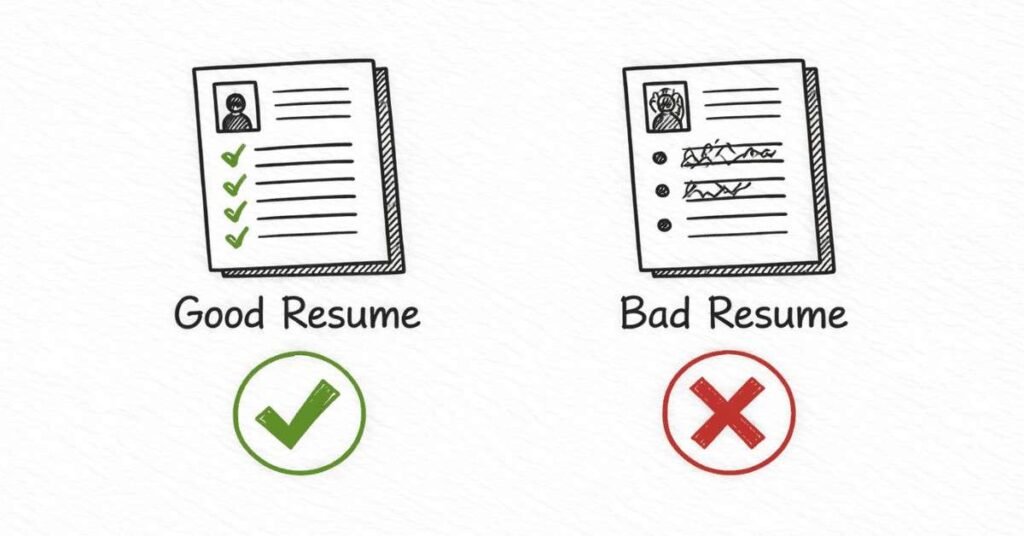 Good vs bad resume