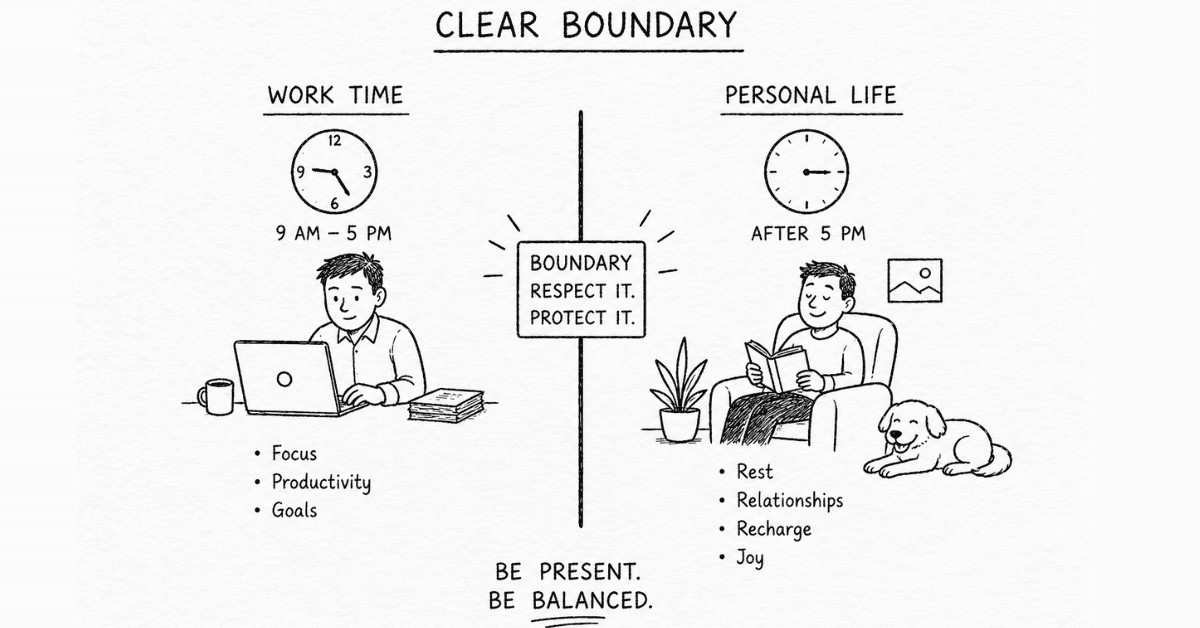 Work-life boundary line